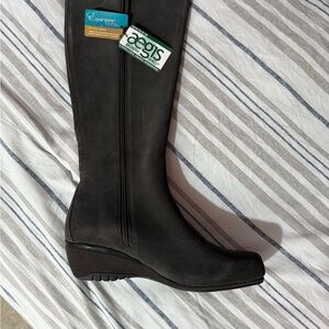 Essence Grey Suede Waterpoof Tall Boots